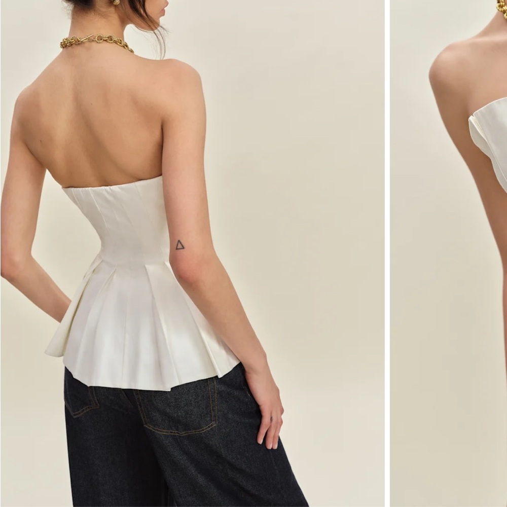 Reformation Ashlyn Strapless top with tags - Picture 2 of 5